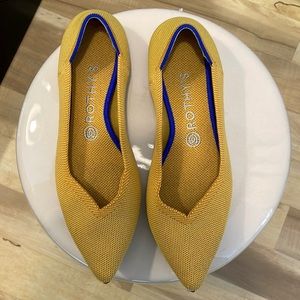 Rothy’s The Point Flat in Mustard Size 9.5